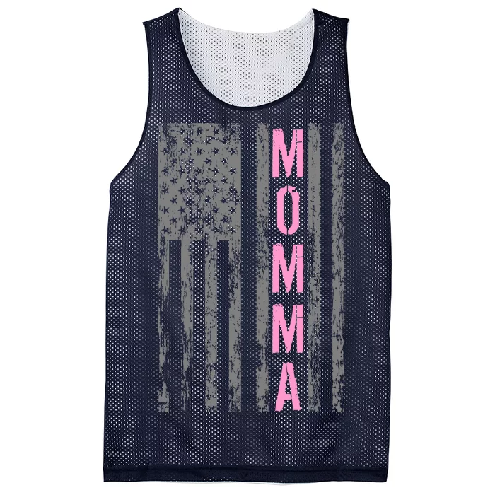 Momma Vintage USA Flag Mesh Reversible Basketball Jersey Tank