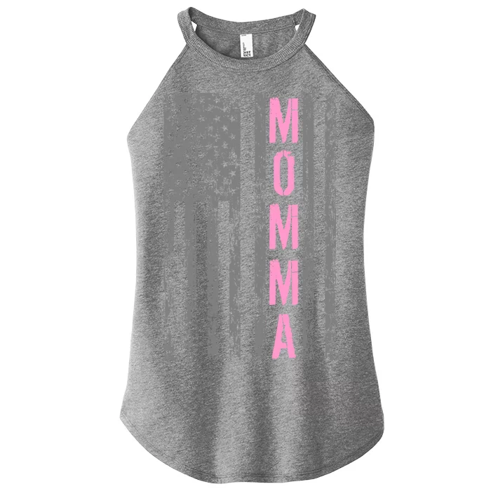 Momma Vintage USA Flag Women’s Perfect Tri Rocker Tank