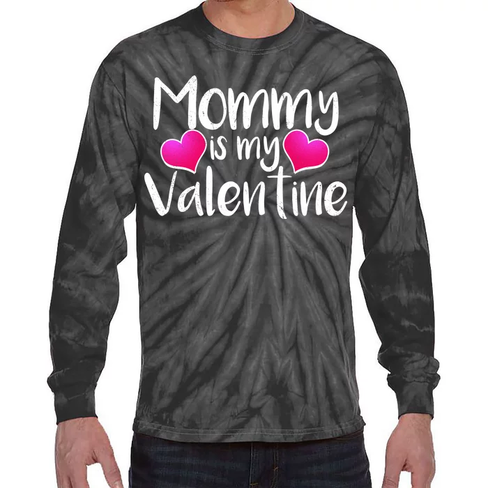 Mommy Is My Valentine Tie-Dye Long Sleeve Shirt