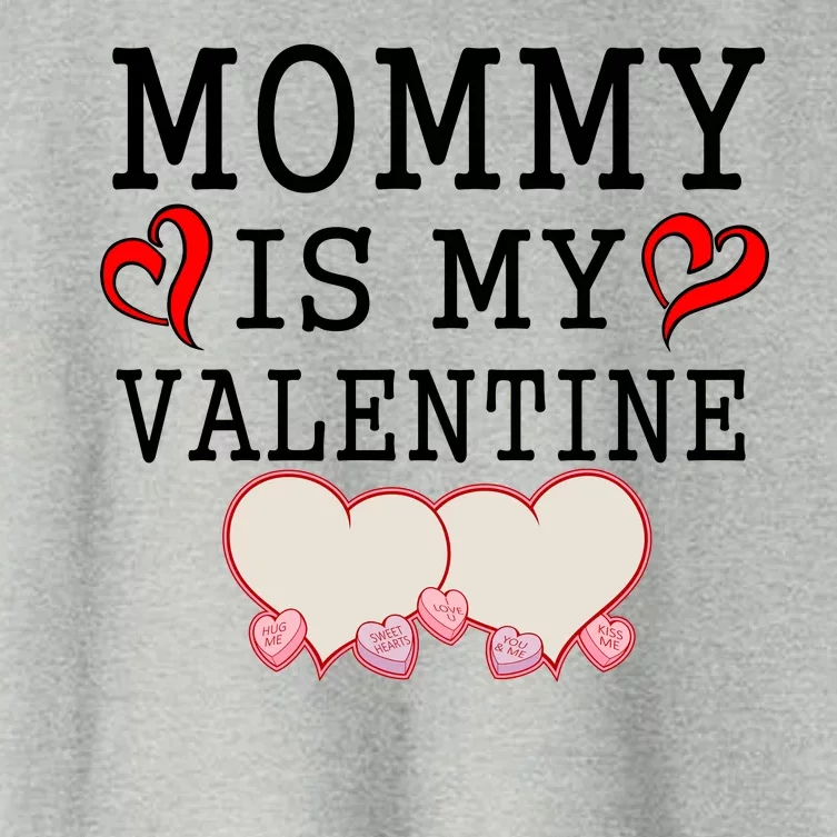 Mommy Is My Valentine Gift For Little Boy Women's Crop Top Tee