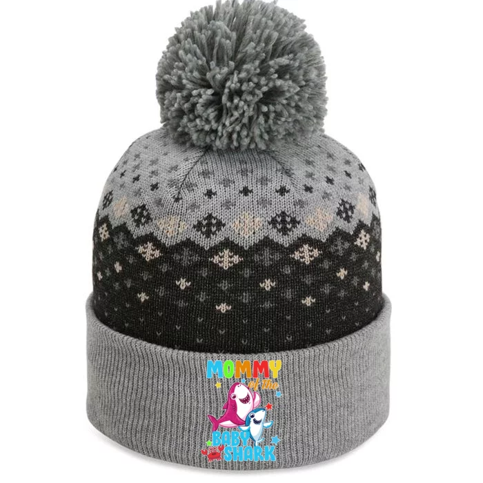 Mommy Of The Baby Shark The Baniff Cuffed Pom Beanie