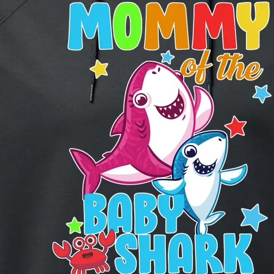 Mommy Of The Baby Shark Performance Fleece Hoodie