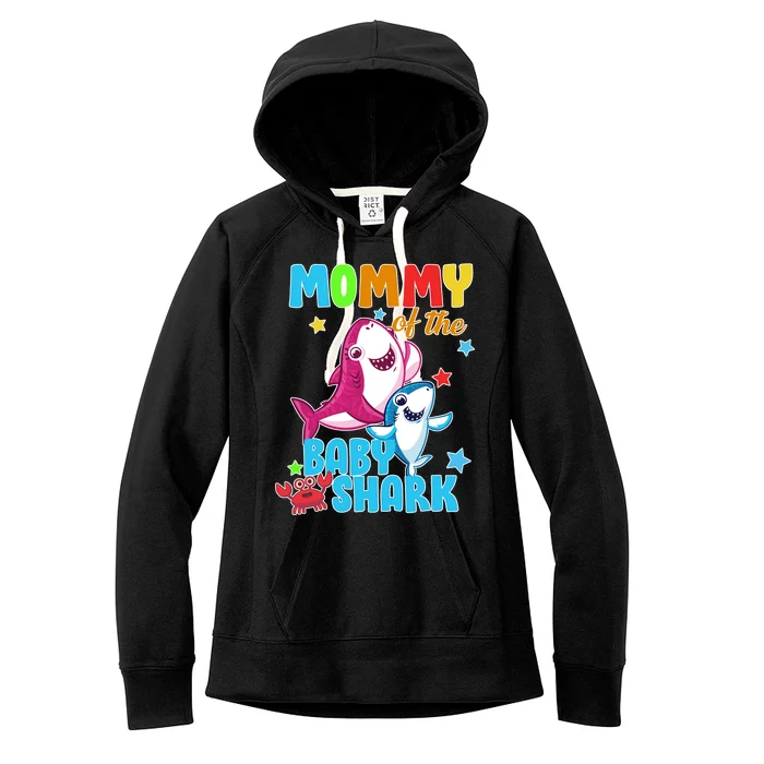 Mommy Of The Baby Shark Women's Fleece Hoodie