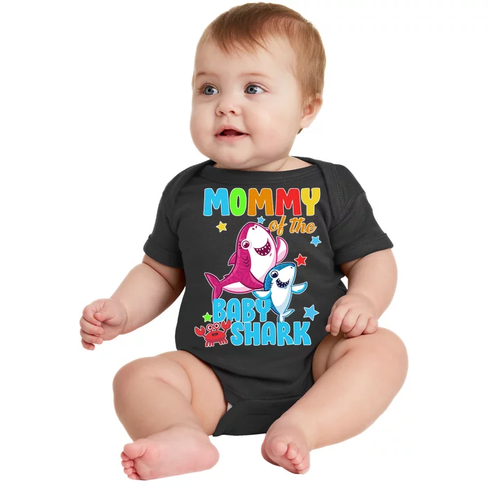 Mommy Of The Baby Shark Baby Bodysuit