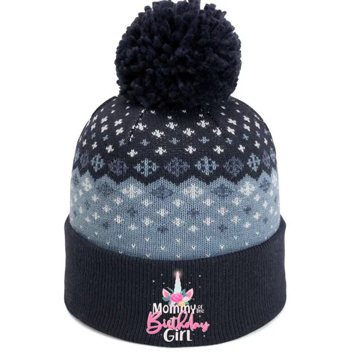 Mommy of the Birthday Girl Magical Unicorn The Baniff Cuffed Pom Beanie