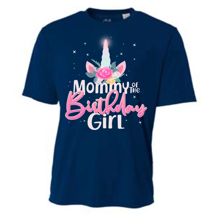 Mommy of the Birthday Girl Magical Unicorn Cooling Performance Crew T-Shirt