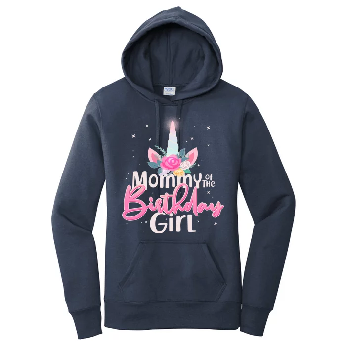 Mommy of the Birthday Girl Magical Unicorn Women's Pullover Hoodie