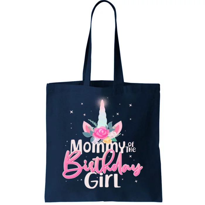 Mommy of the Birthday Girl Magical Unicorn Tote Bag