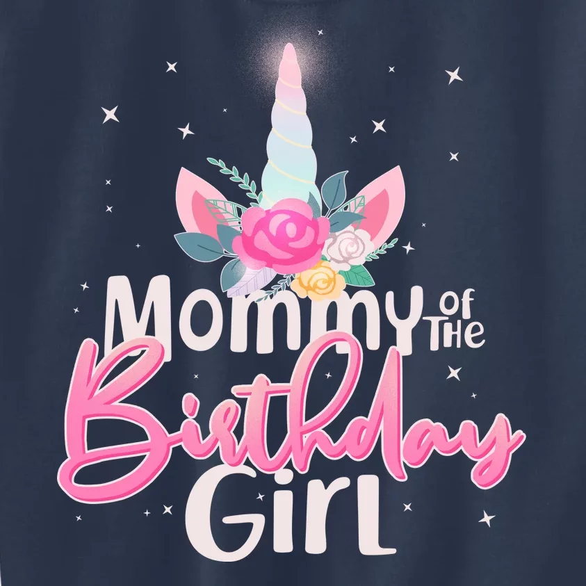 Mommy of the Birthday Girl Magical Unicorn Kids Sweatshirt