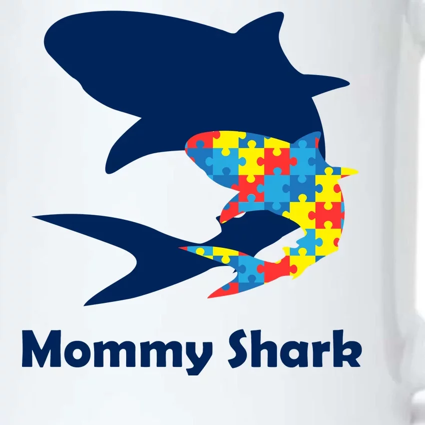 Mommy Shark Autism Awareness Black Color Changing Mug