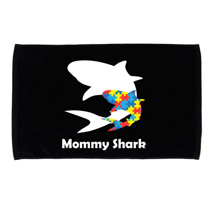 Mommy Shark Autism Awareness Microfiber Hand Towel