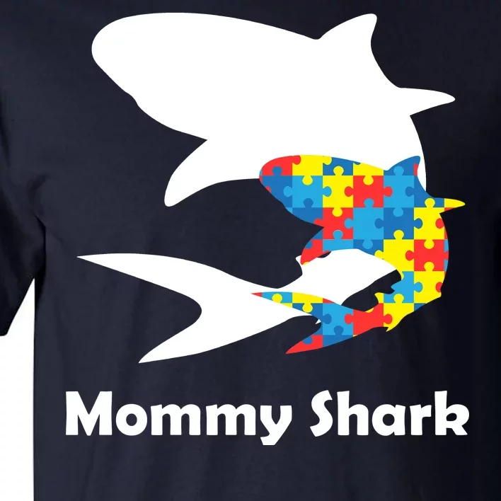 Mommy Shark Autism Awareness Tall T-Shirt