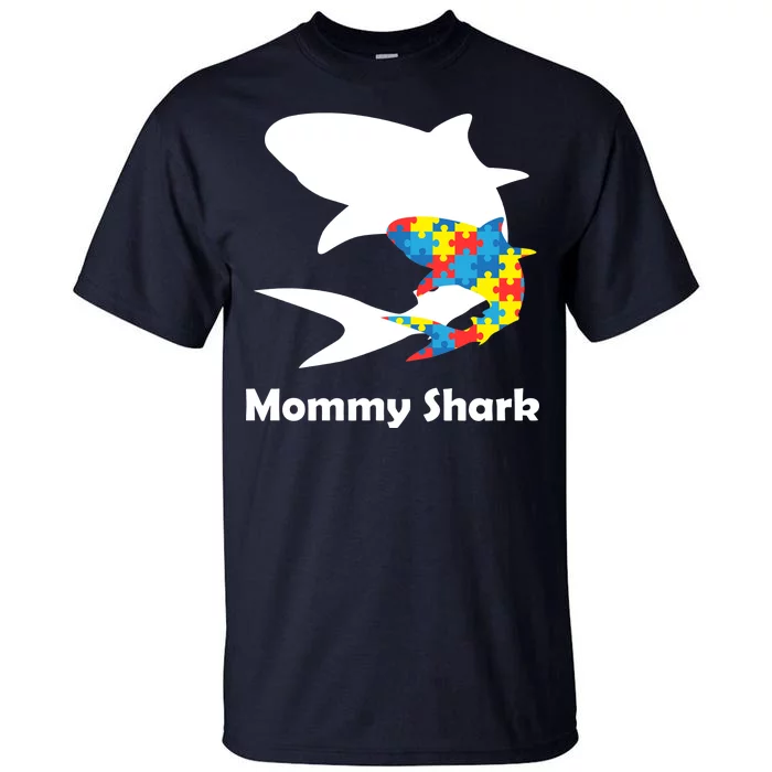 Mommy Shark Autism Awareness Tall T-Shirt