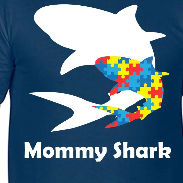 Mommy Shark Autism Awareness Comfort Colors T-Shirt