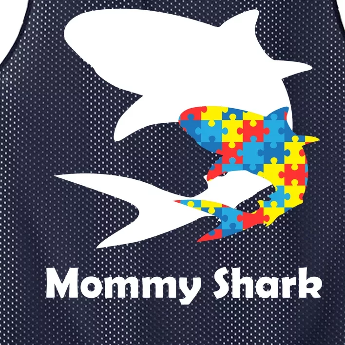 Mommy Shark Autism Awareness Mesh Reversible Basketball Jersey Tank