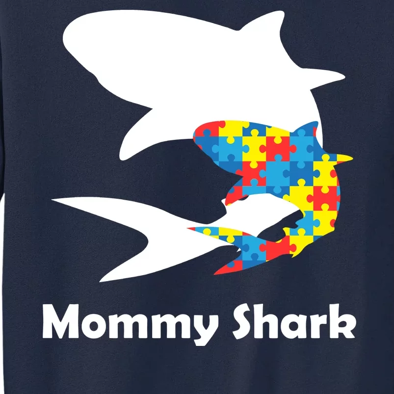 Mommy Shark Autism Awareness Tall Sweatshirt