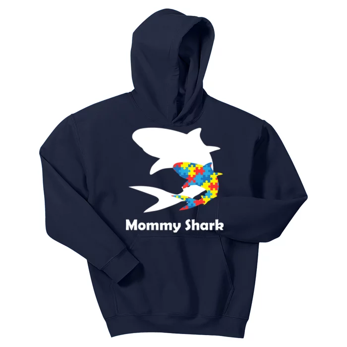 Mommy Shark Autism Awareness Kids Hoodie