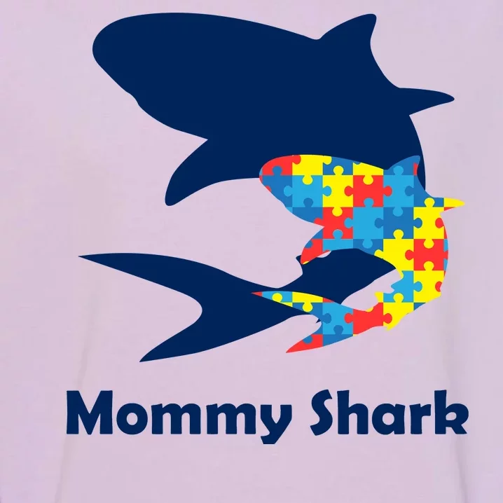 Mommy Shark Autism Awareness Garment-Dyed Sweatshirt