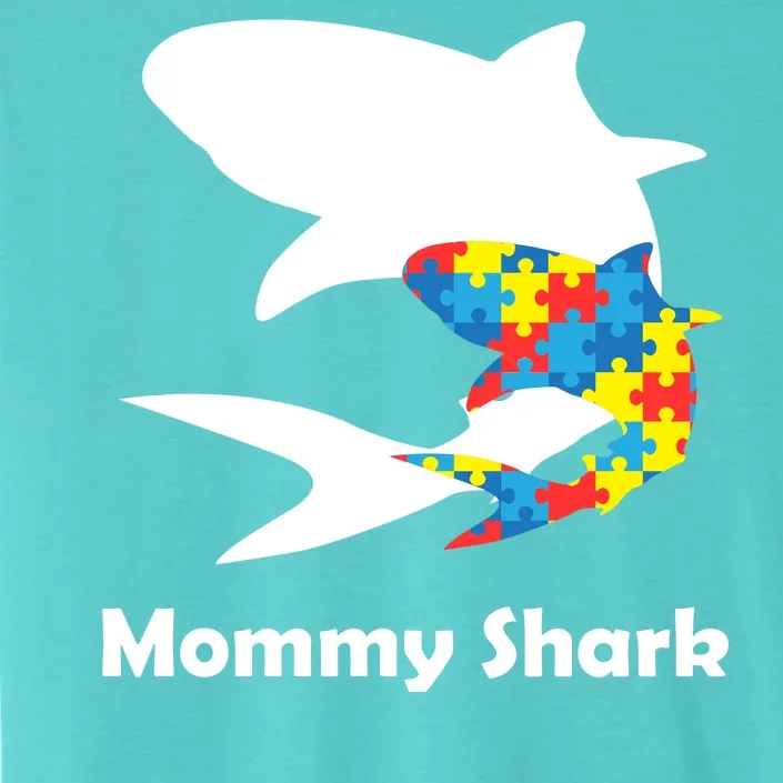 Mommy Shark Autism Awareness ChromaSoft Performance T-Shirt