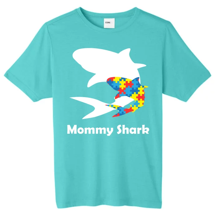 Mommy Shark Autism Awareness ChromaSoft Performance T-Shirt