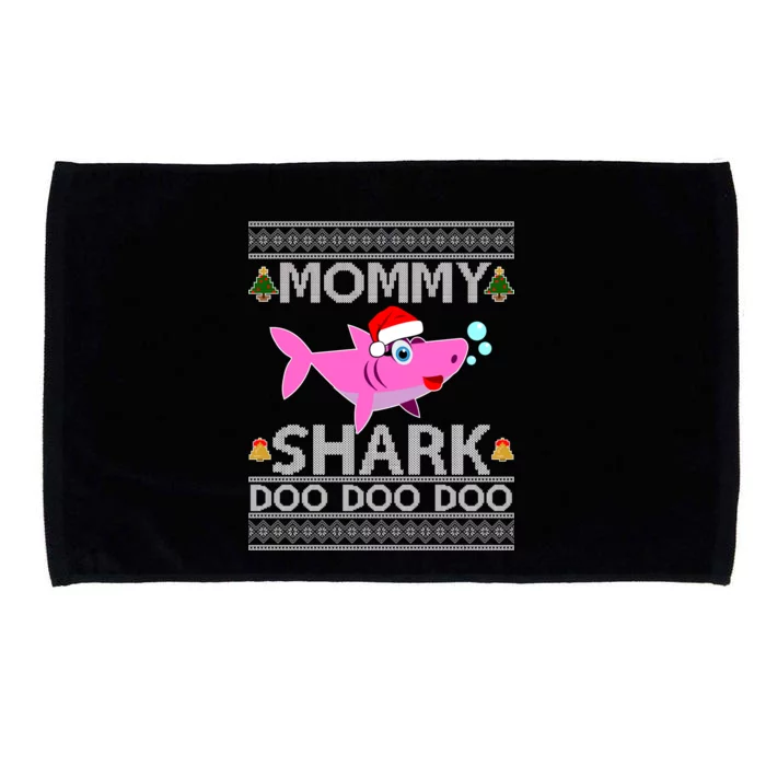 Mommy Shark Doo Doo Cute Ugly Christmas Microfiber Hand Towel