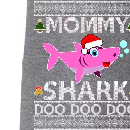 Mommy Shark Doo Doo Cute Ugly Christmas Doggie 3-End Fleece Hoodie