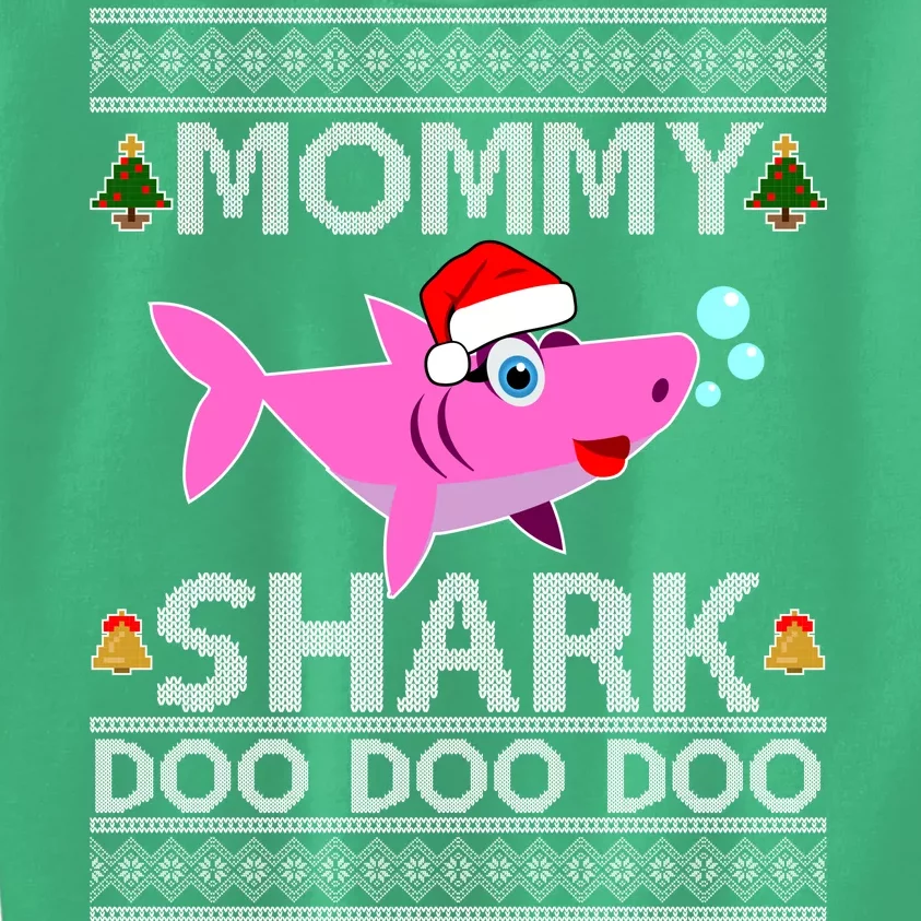 Mommy Shark Doo Doo Cute Ugly Christmas Kids Sweatshirt