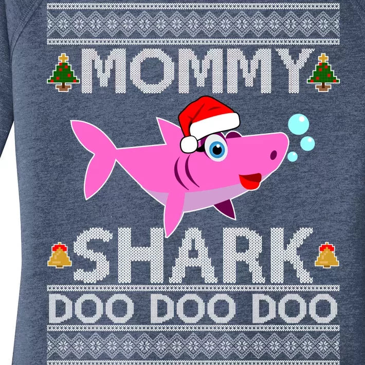 Mommy Shark Doo Doo Cute Ugly Christmas Women's Perfect Tri Tunic Long Sleeve Shirt