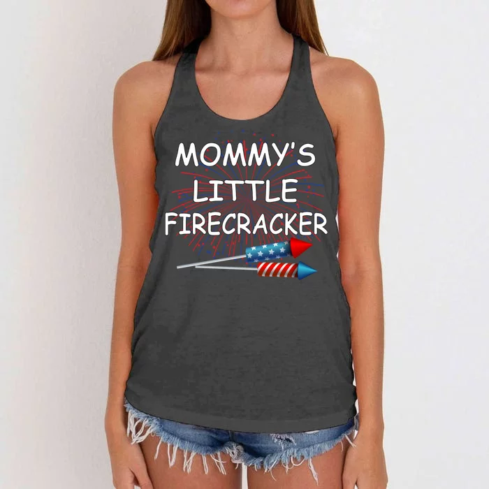 Mommy's little Firecracker Women's Knotted Racerback Tank