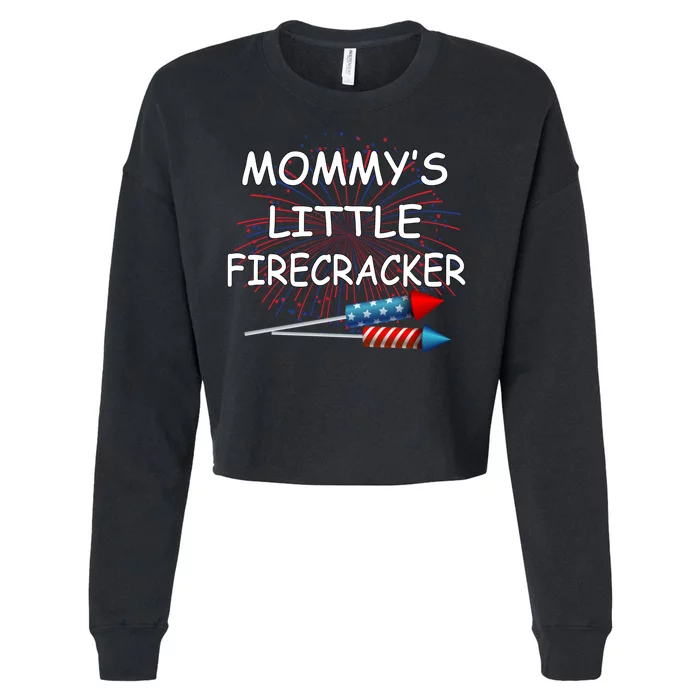 Mommy's little Firecracker Cropped Pullover Crew