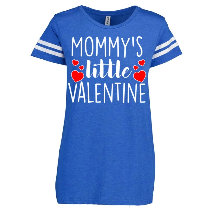 Mommy's Little Valentine Hearts Love Enza Ladies Jersey Football T-Shirt