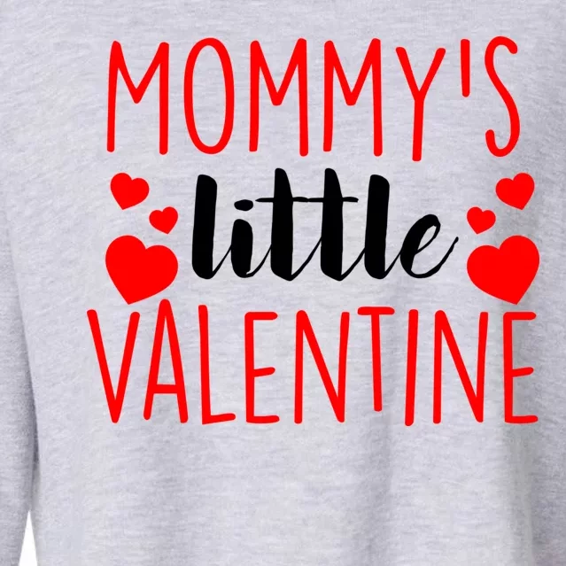 Mommy's Little Valentine Hearts Love Cropped Pullover Crew