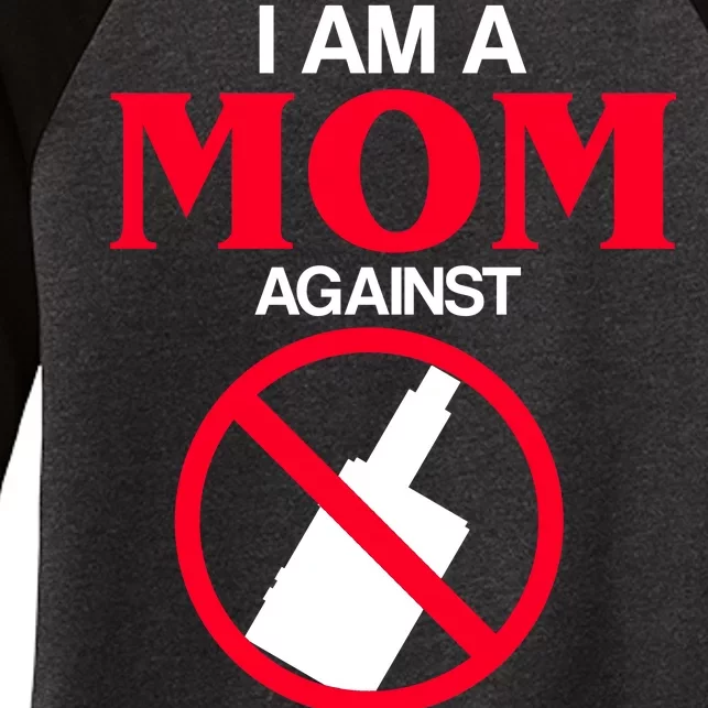 Moms Against Vaping Women's Tri-Blend 3/4-Sleeve Raglan Shirt