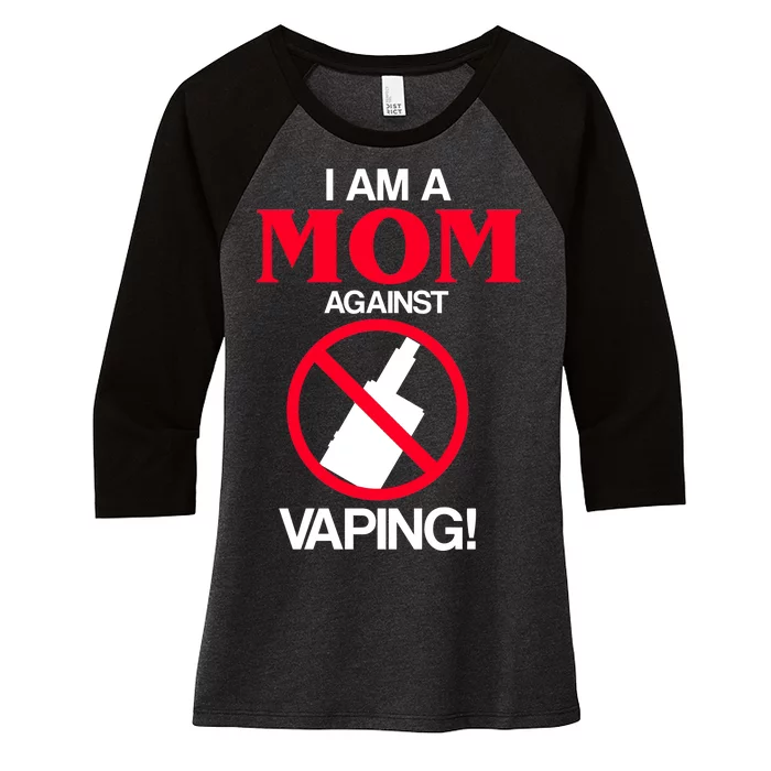 Moms Against Vaping Women's Tri-Blend 3/4-Sleeve Raglan Shirt