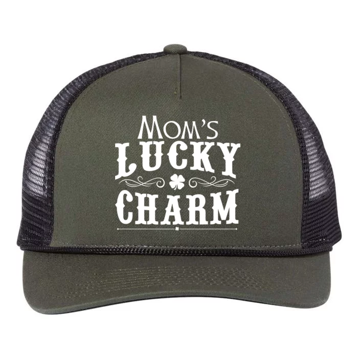 Mom's Lucky Charm Retro Rope Trucker Hat Cap