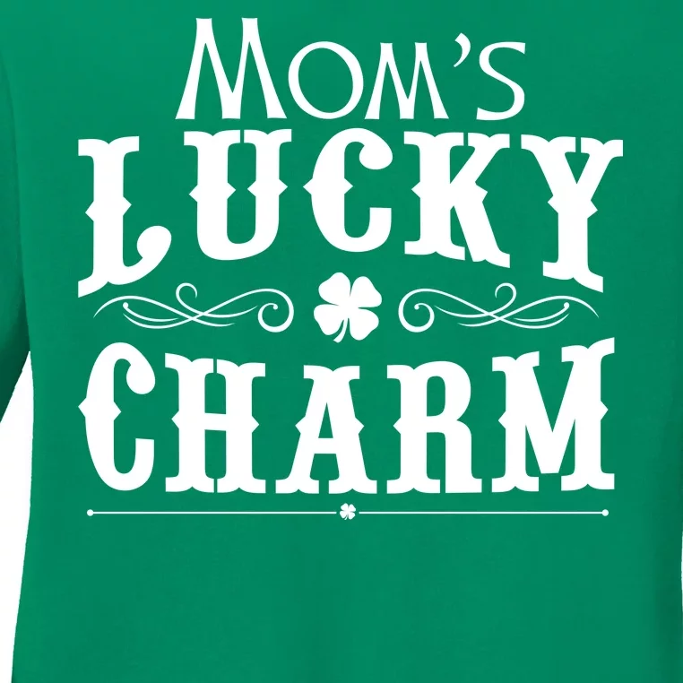 Mom's Lucky Charm Ladies Long Sleeve Shirt