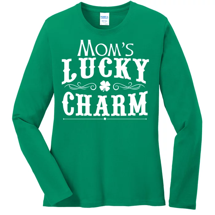 Mom's Lucky Charm Ladies Long Sleeve Shirt