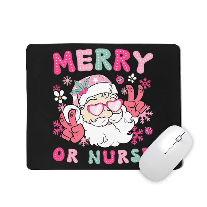 Merry Or Nurse Christmas Operating Room Nurse Xmas Party Mousepad