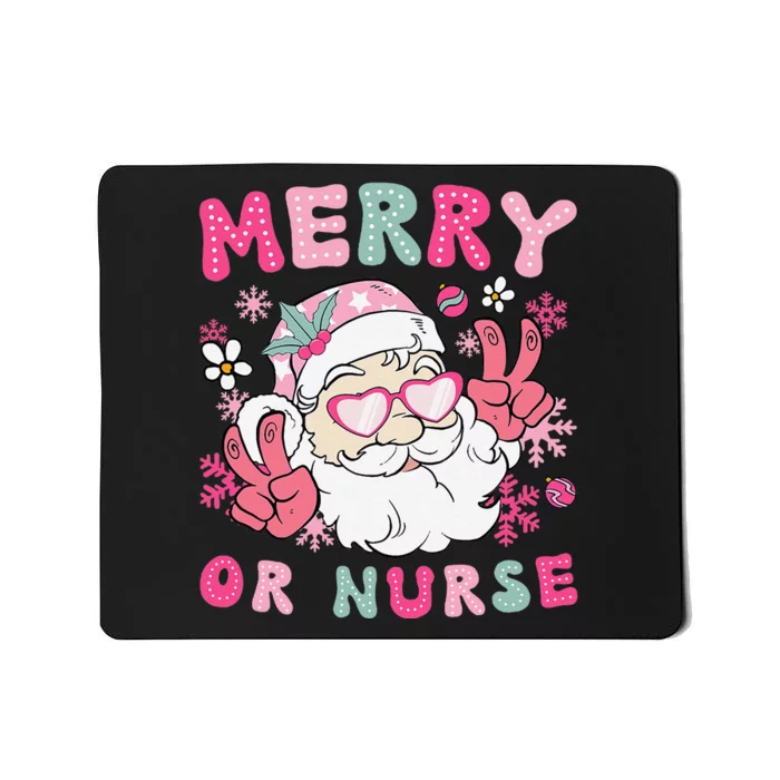 Merry Or Nurse Christmas Operating Room Nurse Xmas Party Mousepad