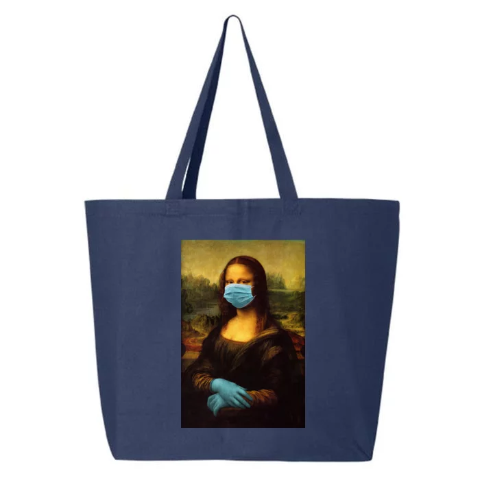 Mona Lisa Face Mas And Gloves Pandemic 25L Jumbo Tote