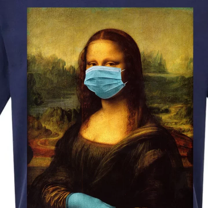 Mona Lisa Face Mas And Gloves Pandemic Sueded Cloud Jersey T-Shirt