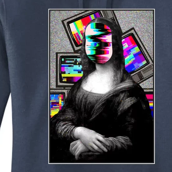 Mona Lisa Glitch Women's Pullover Hoodie