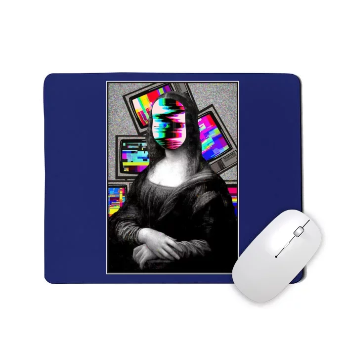 Mona Lisa Glitch Mousepad