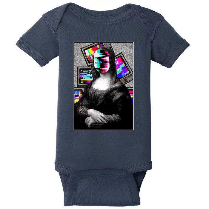 Mona Lisa Glitch Baby Bodysuit