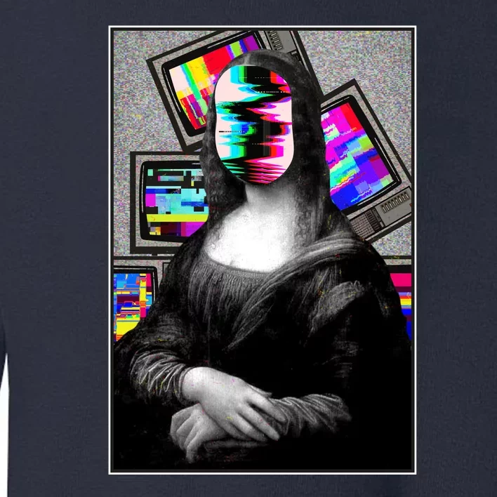 Mona Lisa Glitch Toddler Sweatshirt