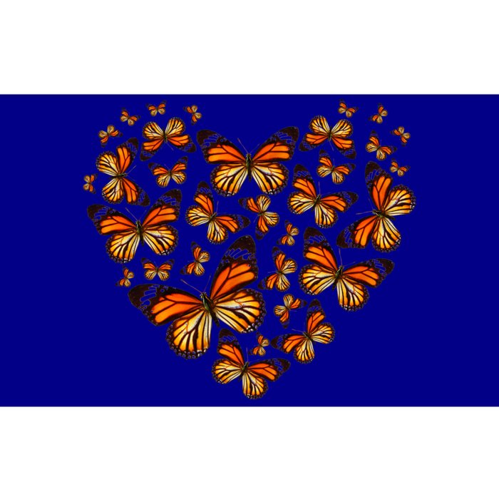 Monarch Butterfly Heart Bumper Sticker