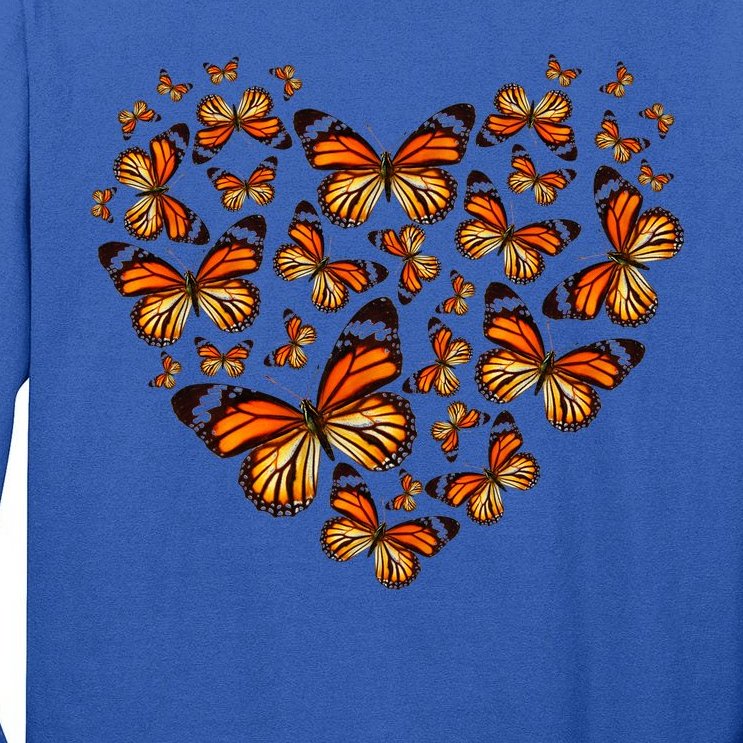 Monarch Butterfly Heart Tall Long Sleeve T-Shirt