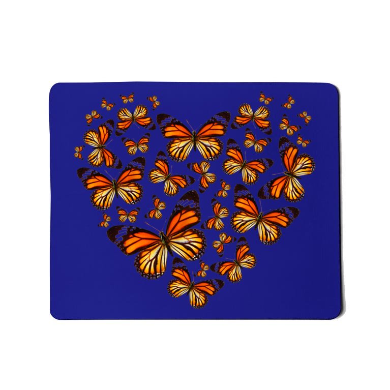 Monarch Butterfly Heart Mousepad