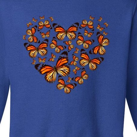Monarch Butterfly Heart Toddler Sweatshirt