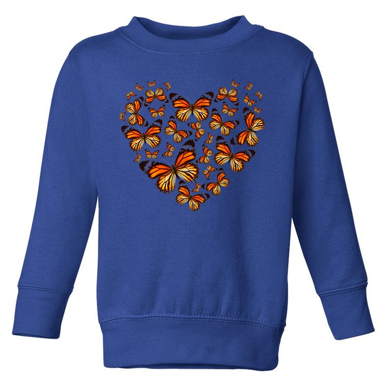 Monarch Butterfly Heart Toddler Sweatshirt